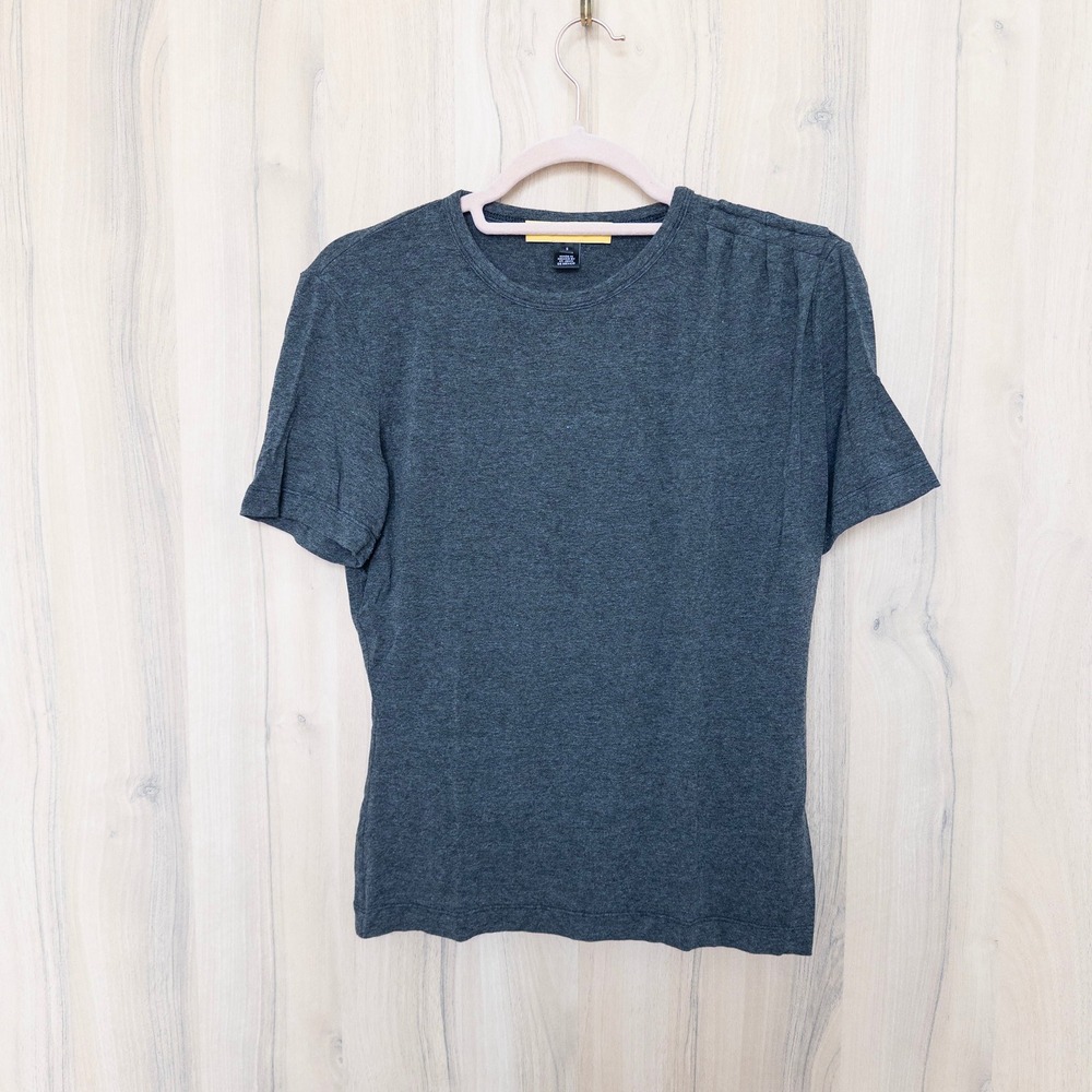 St. John Womens T-Shirt S Gray Short Sleeve Crewneck Tee Quiet Luxury Minimalist